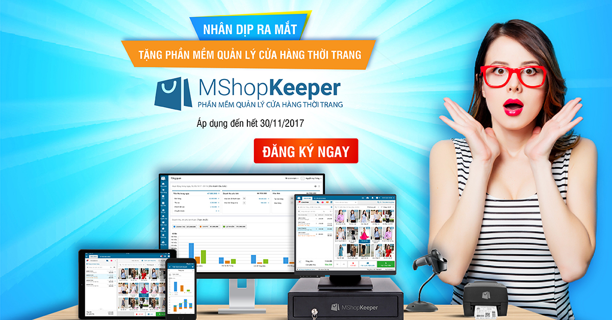 Miễn phí Phần mềm quản lý MShopKeeper cho các chủ shop thời trang