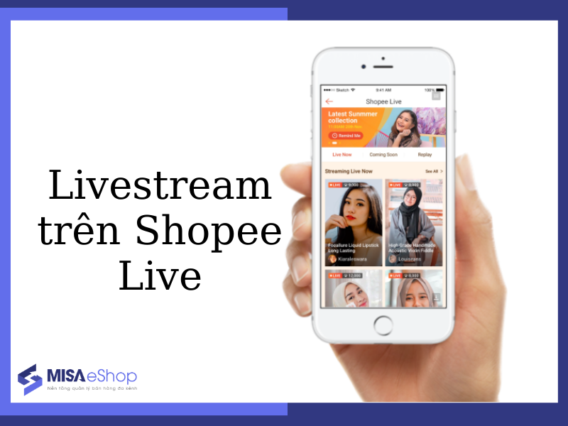 cv livestream trên Shopee Live